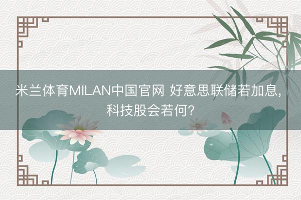 米兰体育MILAN中国官网 好意思联储若加息, 科技股会若何?