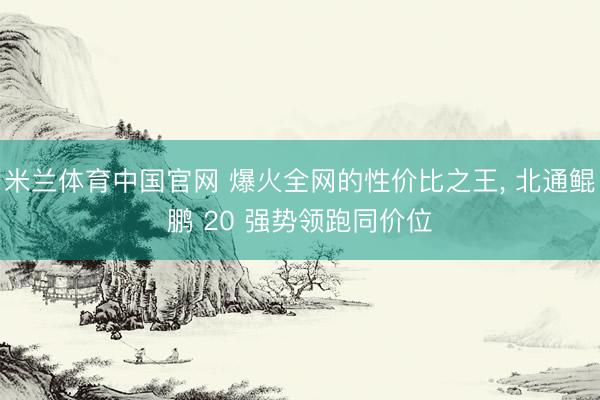 米兰体育中国官网 爆火全网的性价比之王， 北通鲲鹏 20 强势领跑同价位